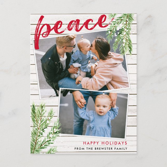 Postale Paix, SnowÀ feuillage persistant 2 photo Carte pos (Devant)