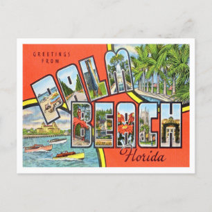 Postale Palm Beach, Floride Vintage Big Letters Carte post