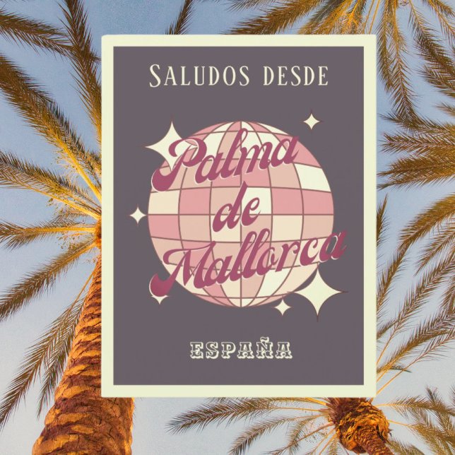 Postale Palma de Majorque Majorque España rétro Carte post (Créateur téléchargé)
