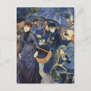 Postale Parapluies Pierre-Auguste Renoir Carte de fête des