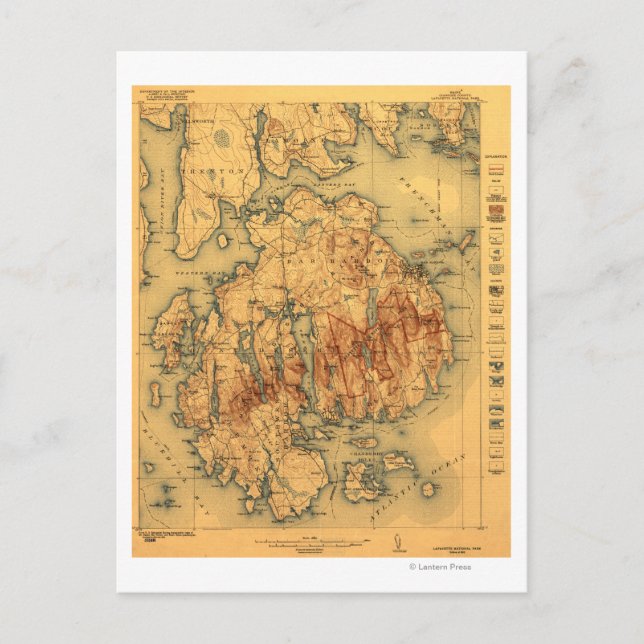 Postale Parc national de Lafayette Carte panoramique (Devant)