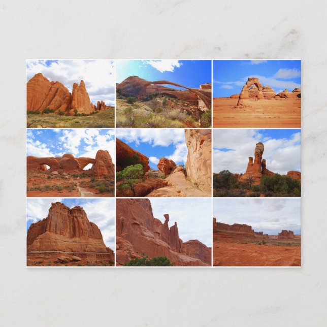 Postale Parc national des Arches, Utah, Collage, Carte pos (Devant)