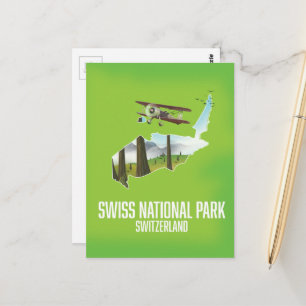 Postale Parc national suisse, carte de Suisse