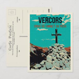 Postale Parc régional du Vercors, Alpes Françaises Carte p