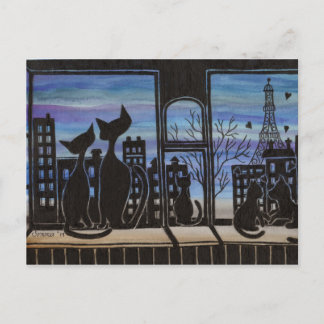 Postale Paris, Amour, Carte Romantique Kitty Post