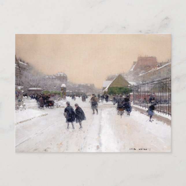 Postale Paris sous la neige ~ Paris sous la neige Carte po (Devant)
