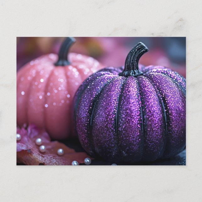 Postale Parties scintillant rose et violet Carte de voeux  (Devant)