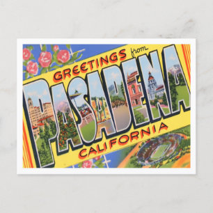 Postale Pasadena, Californie Vintage Big Lettres Carte pos