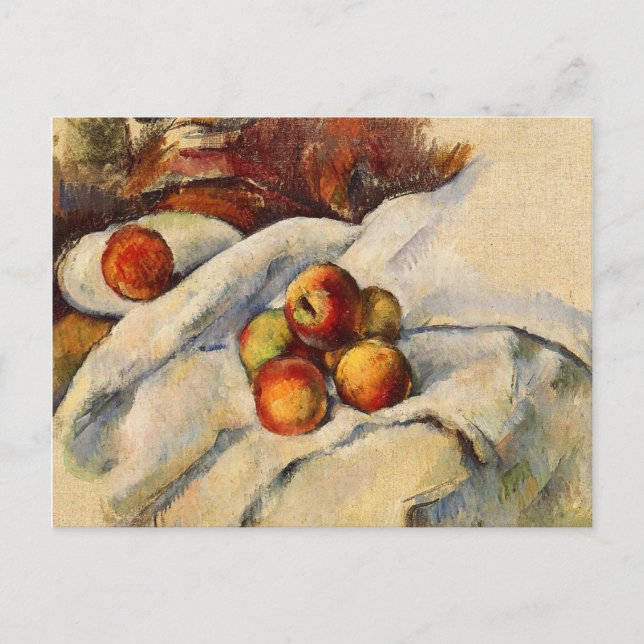 Postale Paul Cezanne peinture, Pommes sur feuille Carte po (Devant)