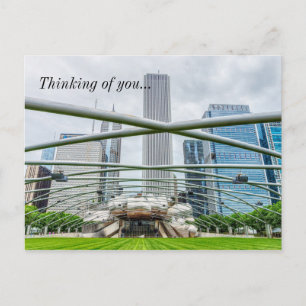 Postale Pavillon Chicago Pritzker Penser À Vous Carte Post