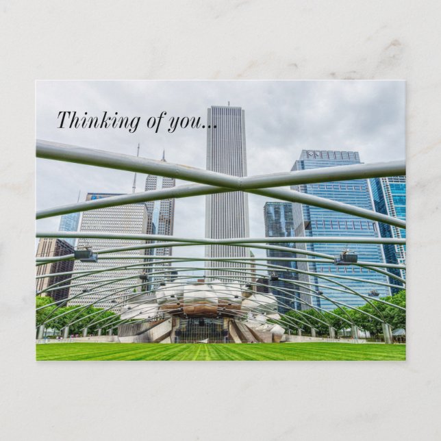 Postale Pavillon Chicago Pritzker Penser À Vous Carte Post (Devant)