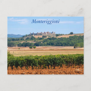 Postale Paysage de Monteriggioni, Toscane, Italie Carte po