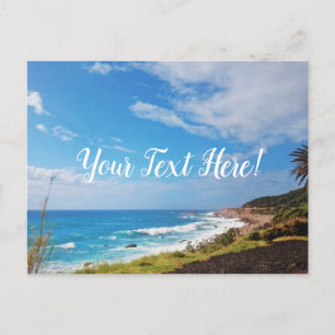 Postale Paysage magnifique Ocean Palm Tree Waves Carte pos