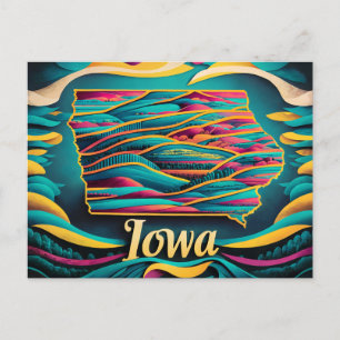 Postale Paysages vivants de l'Iowa : Carte conceptuelle dy