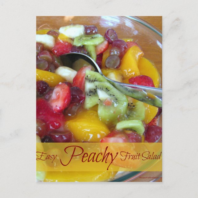 Postale Peach Pie Remplissage Salade de fruits Carte Recet (Devant)