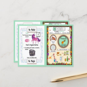 Postale Pearl - Potasium Horn Carte de jeu Unicorn