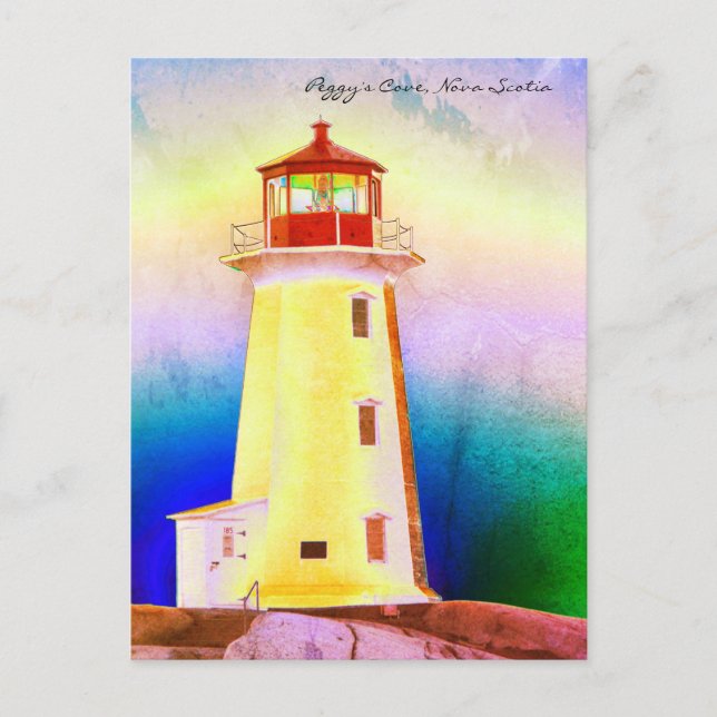 Postale Peggy's Cove Lighthouse Nouvelle-Écosse carte post (Devant)