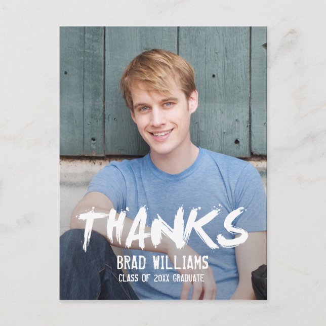 Postale Peindre La Ville Carte de remerciements de graduat (Devant)