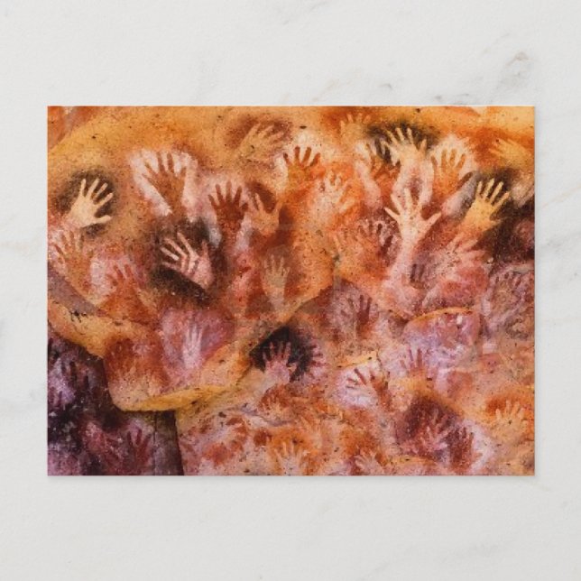 Postale Peinture de grotte préhistorique à main Carte post (Devant)