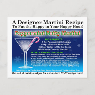 Postale Pepperment Patty Christmas Martini Recette Carte p