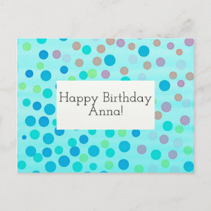 Postale Personnalisable Joyeux confetti de carte d'anniver