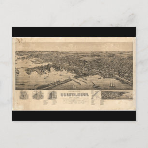 Postale Perspective Carte de Duluth Minnesota (1893)