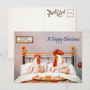 Postale Petit déjeuner victorien en Bed Christmas Carte po