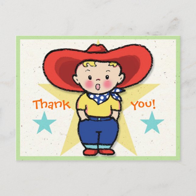 Postale Petit Merci Cowboy ! Carte (Devant)