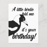 Petit oiseau m'a dit que c'est votre carte d'anniv