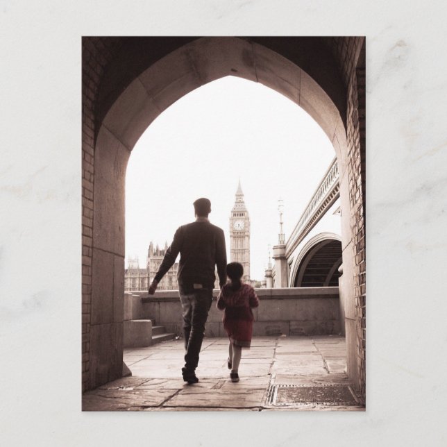 Postale Petite fille de papa - Londres - Big Ben Carte Pos (Devant)