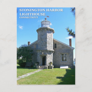 Postale Phare de Stonington Harbour, Connecticut Carte pos