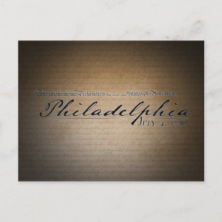 Postale Philadelphie Déclaration d'indépendance Carte post