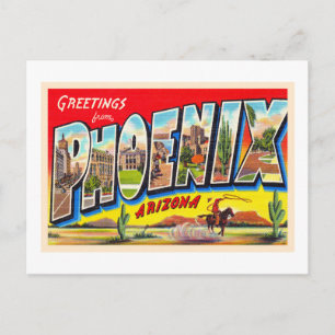 Postale Phoenix Arizona AZ Vintage Grande Lettre Carte pos