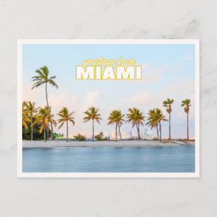 Postale Photo de carte de vœux rétro Miami Floride palmier