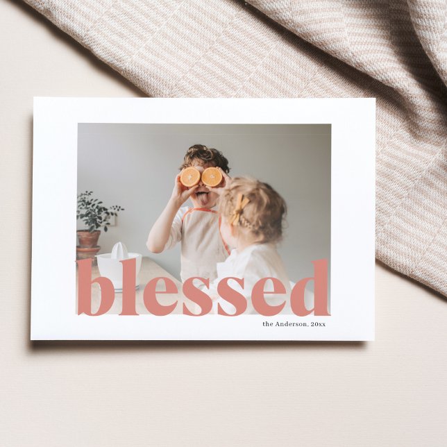 Postale Photo de famille | Carte de vœux de Thanksgiving b (Créateur téléchargé)