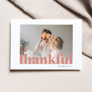 Postale Photo de famille   Joyeux Thanksgiving Carte posta