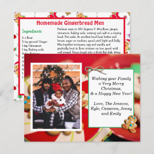 Postale Photo famille + Recette Carte de Noël