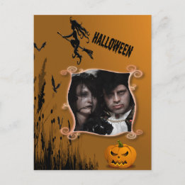 Postale Photo Frame, Sorcière, Jack o'Lantern Carte Postal
