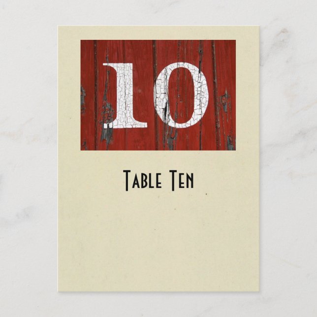 Postale Photo numéro 10 carte de table (Devant)