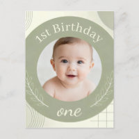 Photo personnalisée 1er anniversaire - Carte posta