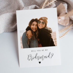 Postale photo serez-vous ma carte de demoiselle d'honneur