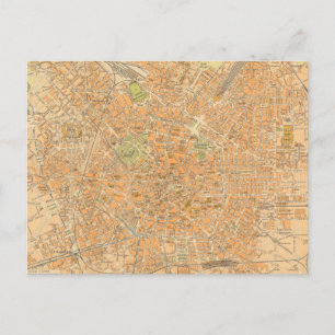 Postale Pianta di Milano - Carte de Milan, Italie