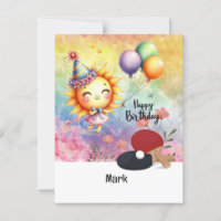 Ping pong Table Tennis thème carte d'anniversaire