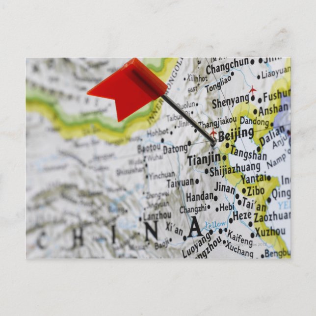 Postale Pinglette de carte placée à Pékin, Chine sur la ca (Devant)