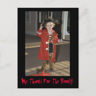 Postale Pirate Carte de remerciements, Je Remercie Pour Le