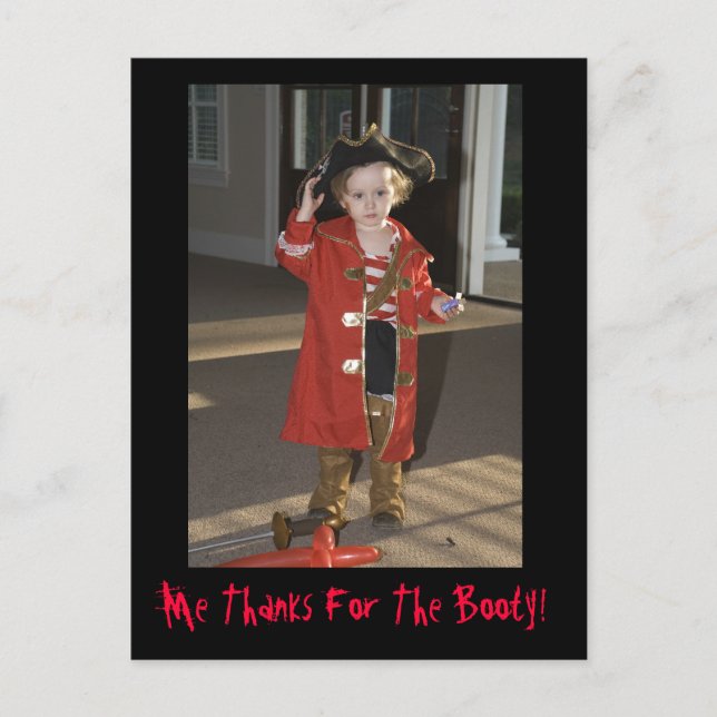 Postale Pirate Carte de remerciements, Je Remercie Pour Le (Devant)