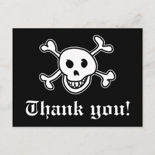 Postale Pirate carte de remerciements pour fête d'annivers