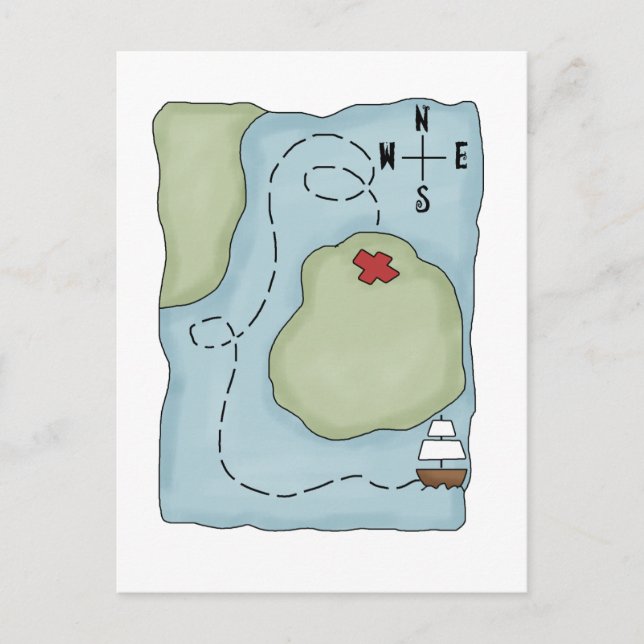 Postale Pirates ・ Carte des pirates (Devant)