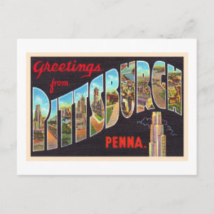 Postale Pittsburgh Pennsylvania PA Grande lettre carte pos