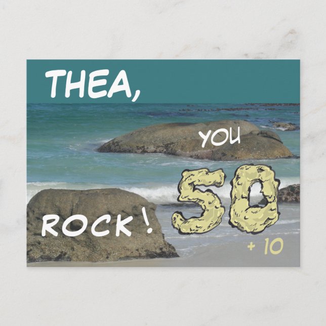 Postale Plage de Boulders - 60 ans, Vous DÉTONNEZ - Carte  (Devant)